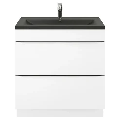 Plan vasque noir GoodHome Nira 80 cm
