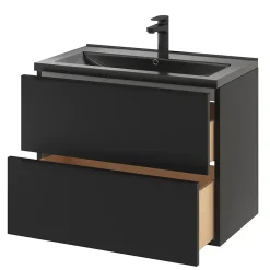 Plan vasque noir GoodHome Nira 80 cm
