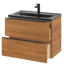 Plan vasque noir GoodHome Nira 80 cm