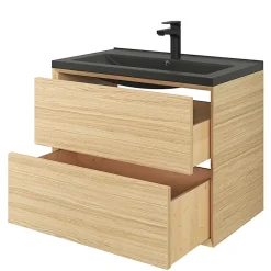 Plan vasque noir GoodHome Nira 80 cm