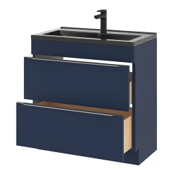 Plan vasque noir GoodHome Nira 80 cm