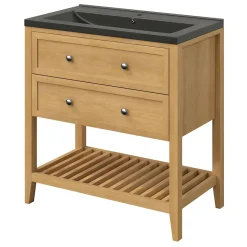 Plan vasque noir GoodHome Nira 80 cm