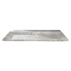 Plan vasque simple gris en travertin Provence - 120 x 45 x 10 cm - C-NEGOCE