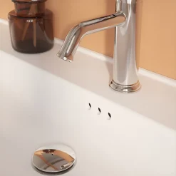 Plan vasque simple blanc en céramique l.100 cm, GoodHome Endell