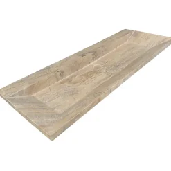 Plan vasque simple en travertin Scabas Provence - 120 x 45 x 10 cm - C-NEGOCE
