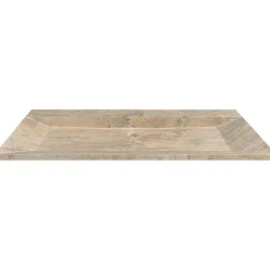 Plan vasque simple marron en travertin Provence - 120 x 45 x 10 cm - C-NEGOCE