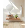 Plan vasque suspendu ZERO pour salle de bain design noyer 52 x 60 cm