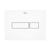 Plaque de commande double touche en plastique, blanc (A890220200)