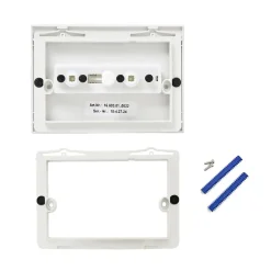 Plaque de commande double touche en plastique, blanc (A890220200)