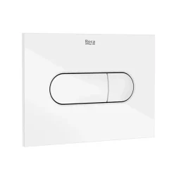 Plaque de commande double touche en plastique, blanc (A890222200)