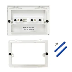 Plaque de commande double touche en plastique, blanc (A890222200)