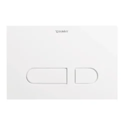 Plaque de commande et de déclenchement de chasse pour WC et toilettes - Blanc - 21,7x1x14,7cm (LxPxH) - DuraSystem