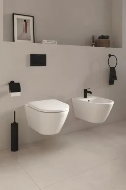 Plaque de commande et de déclenchement de chasse pour WC et toilettes - Blanc - 21,7x1x14,7cm (LxPxH) - DuraSystem