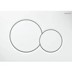 Plaque de commande WC GEBERIT Sigma01 double touche: blanc alpin
