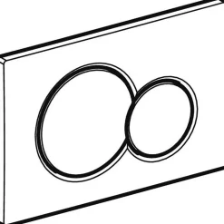 Plaque de commande WC GEBERIT Sigma01 double touche: chromé brillant
