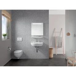 Plaque de commande WC GEBERIT Sigma20 double touche: blanc, chromé brillant