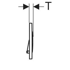 Plaque de commande WC GEBERIT Sigma20 double touche: blanc, chromé brillant