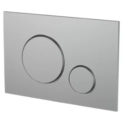 Plaque de déclenchement WC double touche chrome mat GoodHome