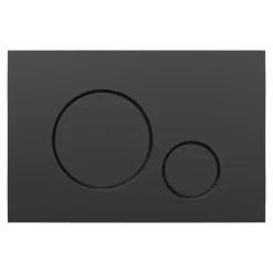 Plaque de déclenchement WC double touche noir mat GoodHome