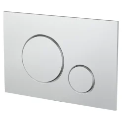 Plaque de déclenchement WC double touche chromée GoodHome