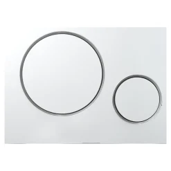 Plaque de déclenchement WC double touche chromée GoodHome