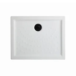 Plateau De Douche 72X90 H6cm En Céramique Blanche Antidérapante - Malte