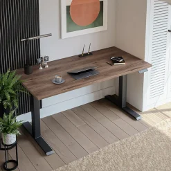 Plateau laminé chêne chocolat 138 x 80 cm pour bureau, table, table basse
