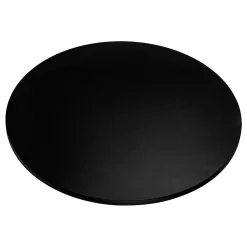 Plateau laminé noir rond, diamètre 50 cm, pour bureau, table, table basse