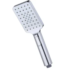 Poignée de douche 3 positions Maneral BER carrée finition chrome poli en ABS Kibath