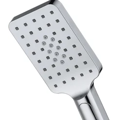 Poignée de douche 3 positions Maneral BER carrée finition chrome poli en ABS Kibath