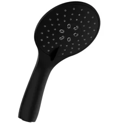 Poignée de douche Maneral 1 position ronde finition NOIR mat en ABS Kibath