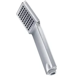 Poignée de douche manuelle 1 position carrée finition chrome poli en ABS Kibath