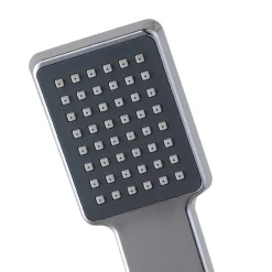 Poignée de douche manuelle 1 position carrée finition chrome poli en ABS Kibath