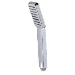 Poignée de douche manuelle 1 position carrée finition chrome poli en ABS Kibath
