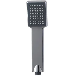 Poignée de douche manuelle 1 position carrée finition chrome poli en ABS Kibath