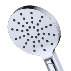Poignée de douche ronde 3 positions NIRIA en finition chrome brillant en ABS Kibath