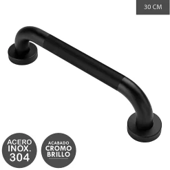 Poignée de sécurité antidérapante de 30 cm avec finition NOIRE mate en acier inoxydable Kibath