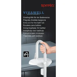 Poignée d'entrée pour le bain Acier Inox Blanc Spirella