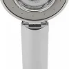 Pomme de douche double face Douche Head économie d'eau ronde ABS Chrome Booster Douche haute pression Handheld douche à main