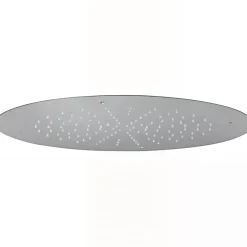 Pomme de douche haute à encastrer ronde inox diamètre 50cm sorties d'eau en silicone anti-calcaire SANINDUSA Square chromé