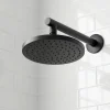 Pommeau de douche 1 jet rond, noir, GoodHome Cavally