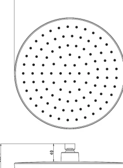 Pommeau de douche 1 jet rond, noir, GoodHome Cavally