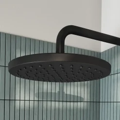 Pommeau de douche 1 jet rond, noir, GoodHome Cavally