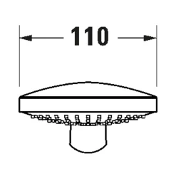 Pommeau de douche 3 jets DURAVIT Universal avec curseur inox brossé + flexible de douche