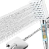 Pommeau de douche chromé 6+1 jets avec filtre 20 étapes