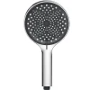 Pommeau de douche économiseur d'eau,, arrêt d'eau et filtre, chrome (argent - noir)