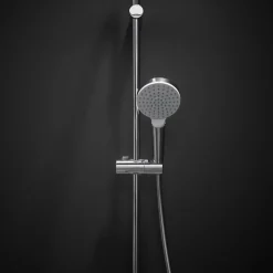 Pommeau de douche HANSGROHE Crometta EcoSmart blanc/chromé + flexible de douche 2 m HANSGROHE Metaflex chromé