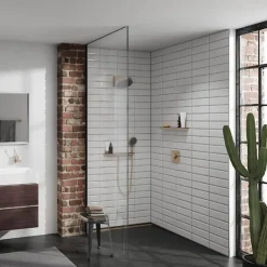 Pommeau de douche HANSGROHE Pulsify Select EcoSmart 105 3 jets relaxation + Flexible 160 cm Isiflex Bronze brossé