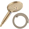 Pommeau de douche HANSGROHE Raindance Select S EcoSmart 120 3 jets + flexible HANSGROHE Designflex 125 cm bronze brossé