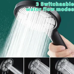 Pommeau de Douche Haute Pression,Pommeau de Douche à Effet pluie, Douchette à main, Grand Pommeau de Douche à économie d'eau